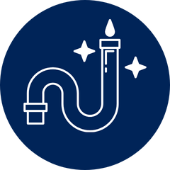Blue service icon representing Drainstar Plumbing Inc.'s professional drain cleaning solutions